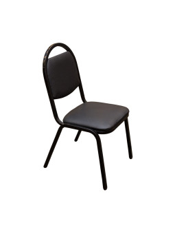 Black vinyl chair